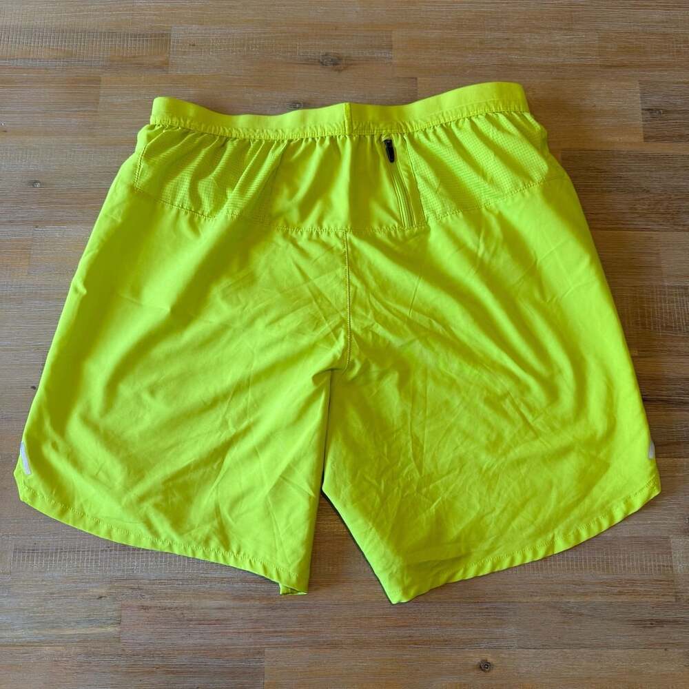 Nike Flex Stride Running Shorts Mens L 7 Inseam Brief Lined Bright Cactus Yellow - Picture 2 of 6
